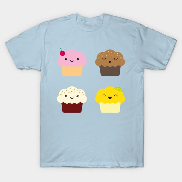 Kawaii Cupcakes T-Shirt by marcelinesmith